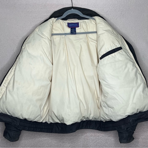 Vintage Gant Down Winter Jacket Coat-Charcoal-Men’s L-Vtg-80s-Casual-Classic - Picture 9 of 15